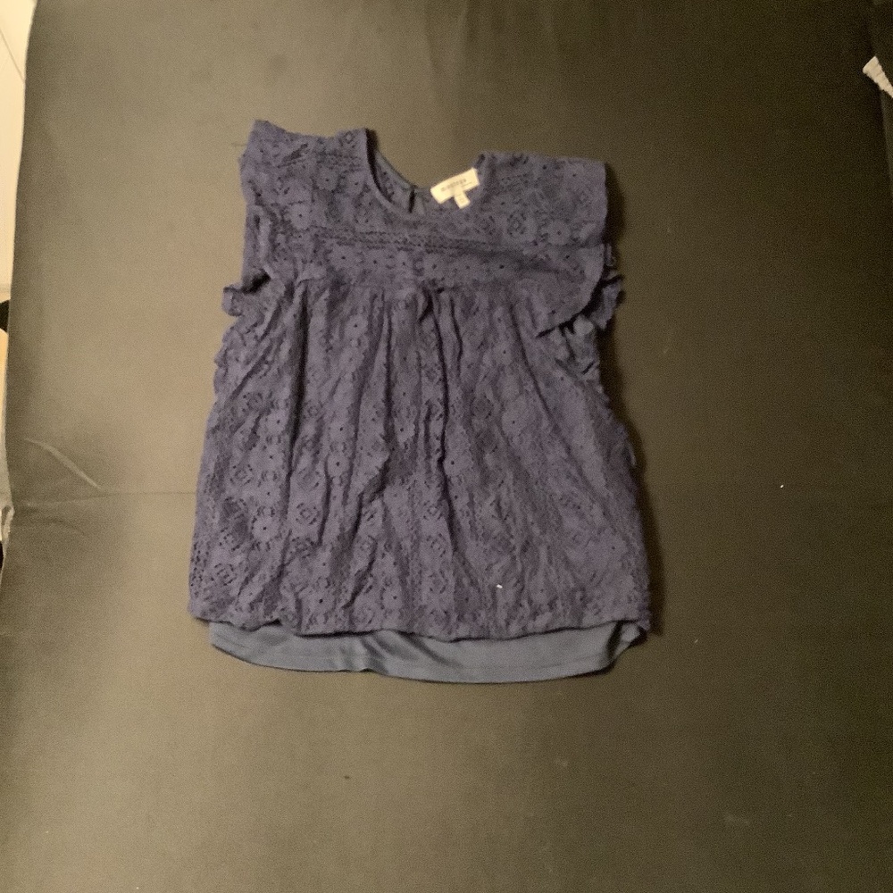 Size Medium Monteau Navy Lace Tank